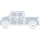 Pickup truck icon on black background